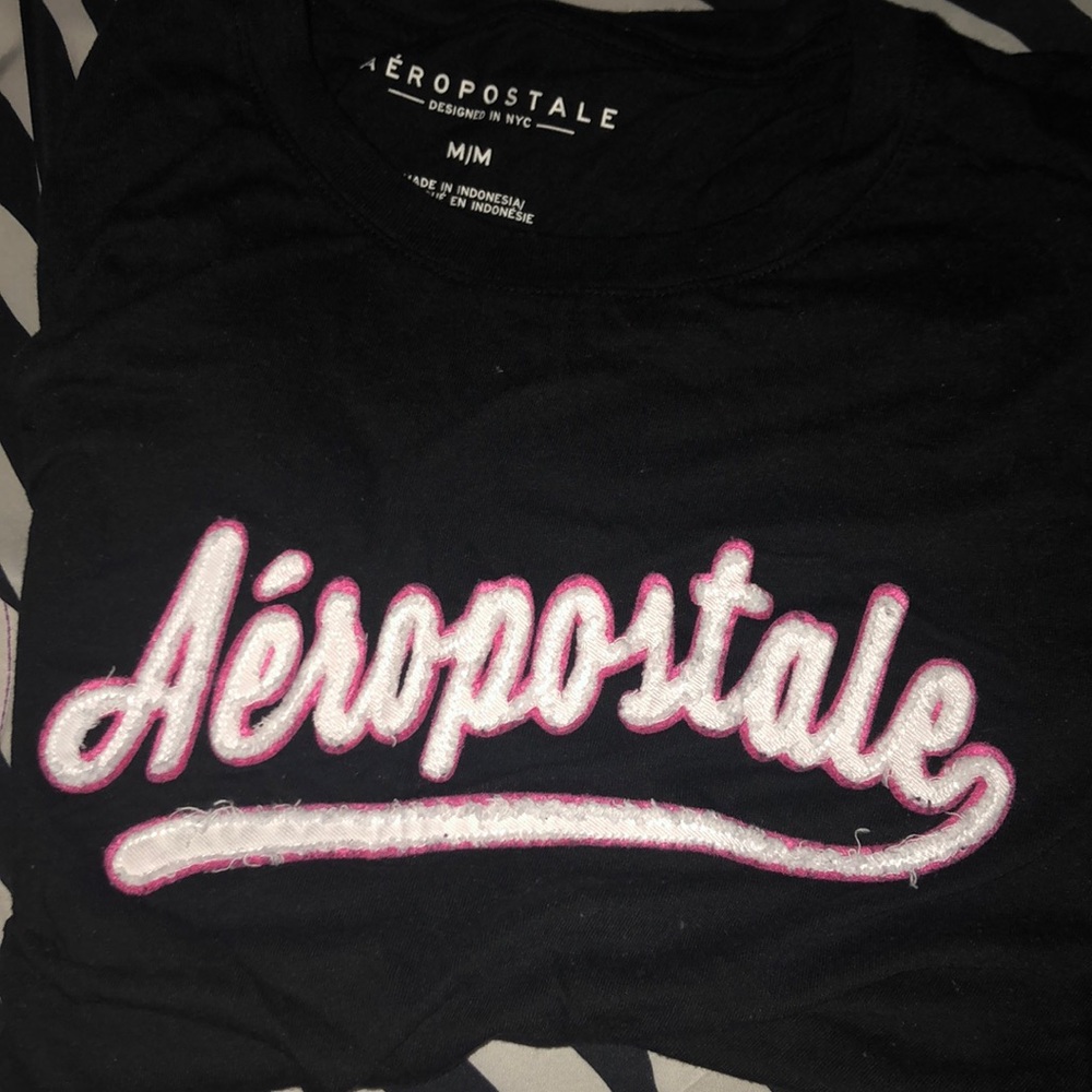 Black , Fuchsia and White Aeropostale Shirt